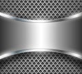 Silver metal 3D background, lustrous chrome metallic Royalty Free Stock Photo