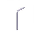 Silver Metal Drinking Straw on White Background Royalty Free Stock Photo