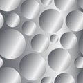 Silver metal gradient circles seamless pattern Royalty Free Stock Photo