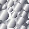 Silver metal gradient circles seamless pattern Royalty Free Stock Photo