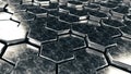 silver metal hexagon background Royalty Free Stock Photo