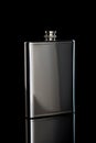 Silver Hip Flask Royalty Free Stock Photo