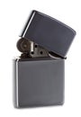 Silver metal lighter isolated Royalty Free Stock Photo