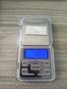 silver metal scale