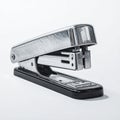 Silver Metal Stapler on White Background Office Tool Object Still Life Royalty Free Stock Photo