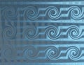 Silver metal texture, liquid metal, iridescent shapes, spirals and swirls, molten flowing Royalty Free Stock Photo