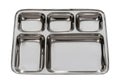 Silver Metal Tray Isolated with clipping path