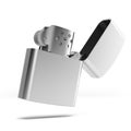 Silver metal zippo lighter Royalty Free Stock Photo