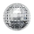 Silver Metall Ball. Abstract Modern Shape. Isolated On White Background. 3D Render.