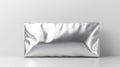 Silver Metallic Clutch Bag On White Background Royalty Free Stock Photo