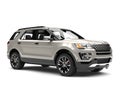 Silver metallic modern SUV car Royalty Free Stock Photo