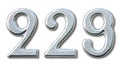 929 Chrome Numbers Royalty Free Stock Photo