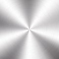 Silver metallic radial gradient with scratches. Titan, steel, chrome, nickel foil surface texture effect. Vector illustration Royalty Free Stock Photo