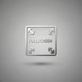 A silver metallic square icon on a gradient gray background. The icon features four Royalty Free Stock Photo