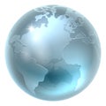 Silver Metallic World Earth Globe Royalty Free Stock Photo