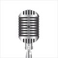 Silver microphone Royalty Free Stock Photo