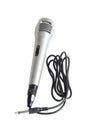 Silver microphone isolated Royalty Free Stock Photo