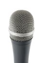 Silver microphone isolated over white background Royalty Free Stock Photo