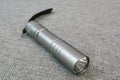 A Silver Mini LED flashlight Royalty Free Stock Photo