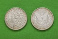 Silver Morgan US dollars 1880 obverse reverse