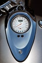 Silver moto speedometer Royalty Free Stock Photo
