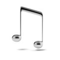 Silver music note Royalty Free Stock Photo