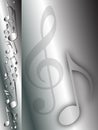 Silver music sheet background Royalty Free Stock Photo