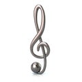 Silver music treble clef