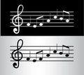 Silver musical notes