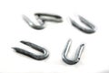 Silver nails on white. Royalty Free Stock Photo