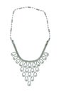 Silver necklace isolated on the white Royalty Free Stock Photo