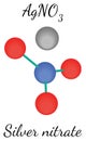 Silver nitrate AgNO3 molecule