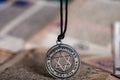 silver old Star David pendant . Royalty Free Stock Photo