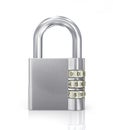 Silver Padlock with later code Royalty Free Stock Photo