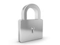 Silver padlock symbol Royalty Free Stock Photo