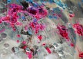 Silver pastel blurred dark burnt spots, abstract watercolor pastel hues Royalty Free Stock Photo