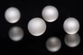 silver pearl balls on a black background Royalty Free Stock Photo