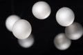 Silver pearl balls on a black background Royalty Free Stock Photo