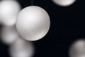 Silver pearl balls on a black background Royalty Free Stock Photo