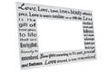 Silver photo frame with love poem