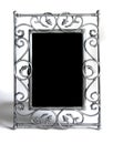 Silver photo frame on white