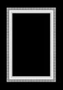 Silver picture frames. Isolated on black Royalty Free Stock Photo