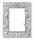 Silver picture frames. Isolated on white background Royalty Free Stock Photo