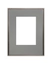 Silver picture or photo frame with cardboard mat Royalty Free Stock Photo