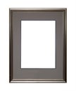 Silver picture or photo frame with cardboard mat Royalty Free Stock Photo