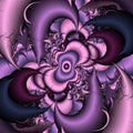 White purple pink violet abstract forms, lights, sparkling petals, fractal, abstract background Royalty Free Stock Photo