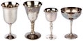 Silver plated goblets Royalty Free Stock Photo