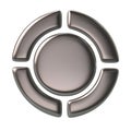 Silver player control buttons Royalty Free Stock Photo