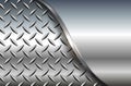 Silver polished steel texture background, chrome metallic with diamond plate texture