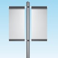 Silver post POS POI Outdoor 3D Vertical Advertising banners